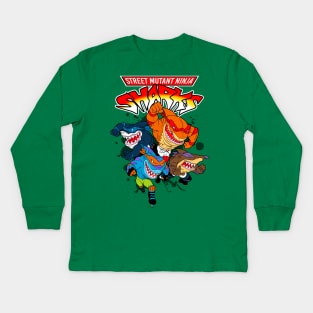 Street Mutant Ninja Sharks Kids Long Sleeve T-Shirt